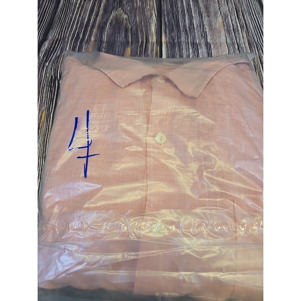 Tommy Bahama Shirt Mens XL Pink Linen/Tencel Solid Pockets Button Up Long Sleeve - Picture 10 of 10